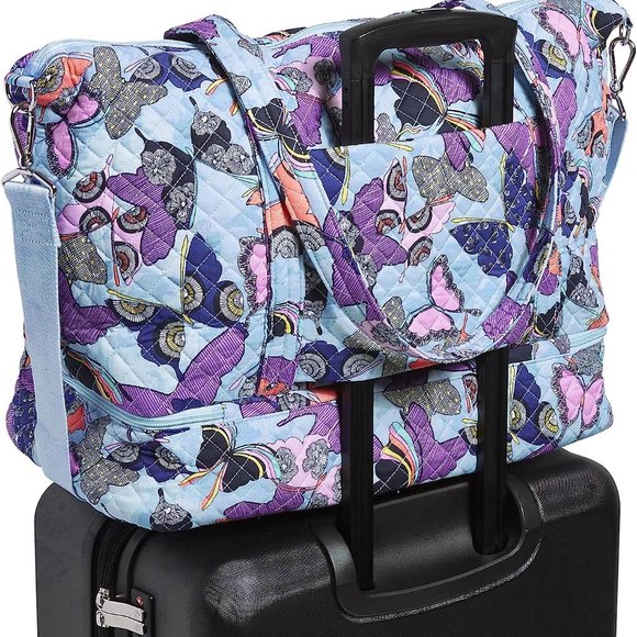 Vera Bradley * Women's Cotton Deluxe Tote Travel Bag- Butterfly By *NWT* - Picture 4 of 4